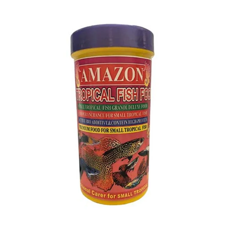 غذای ماهی آکواریوم آمازون مدل Tropical fish food وزن 120 گرم